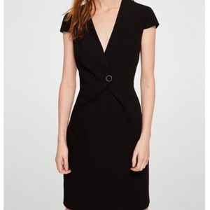 Mango Wrap Neckline Dress